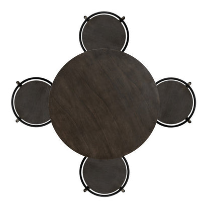 Ensemble table de bar ronde Haywood 5 pièces avec tabourets réglables