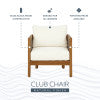 Fauteuil club d'extérieur St. Lucia marron