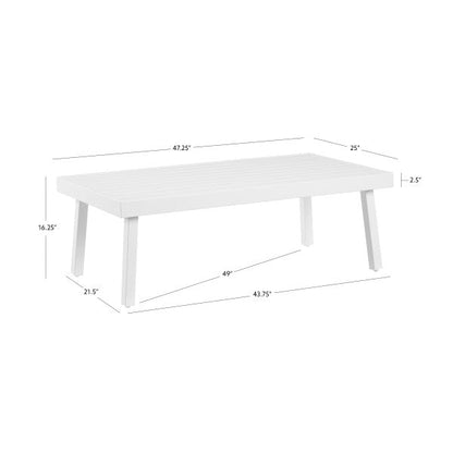 Table basse d'extérieur en aluminium Alora