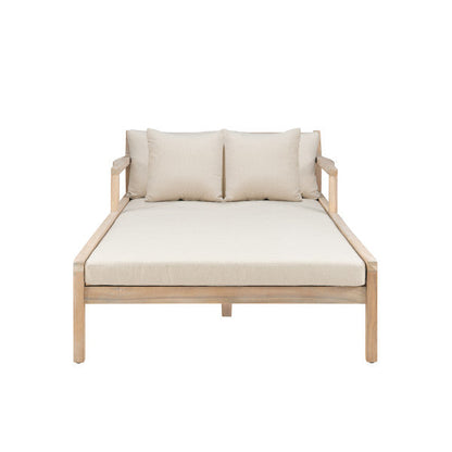 Chaise longue double d'extérieur Svana beige