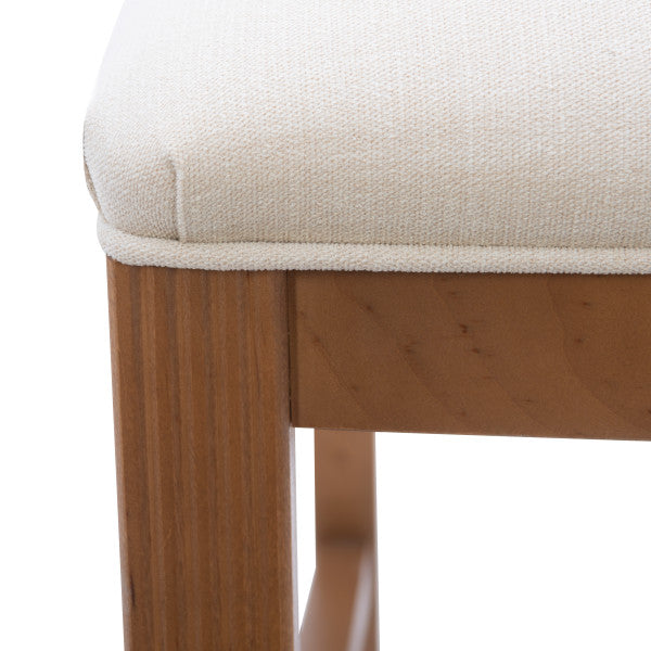 Chaise d'appoint Bree Brown, siège rembourré (lot de 2)