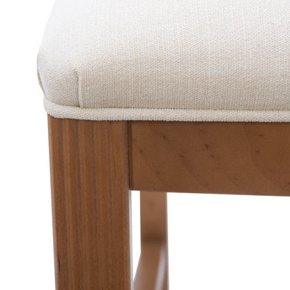 Chaise d'appoint Bree Brown, siège rembourré (lot de 2)