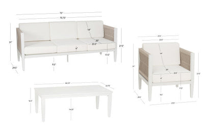 Ensemble de conversation d'extérieur Calabash 4 pièces