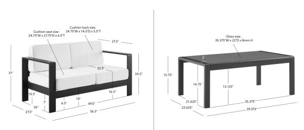 Ensemble de jardin Key Largo 2 places (2 pièces)