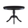 Table d'angle en noyer noir Norah, 2 chaises
