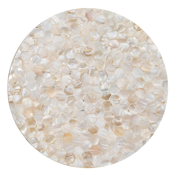 Table d'appoint Capiz beige et bois