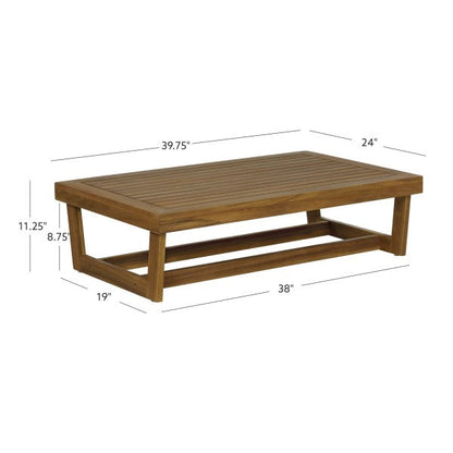 Table basse Bluffton naturelle ou blanche
