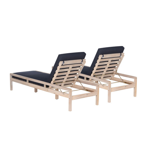 Ensemble de chaises longues Svana simple ou double