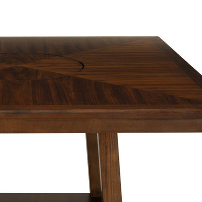 Table haute Seneca Brown avec plateau tournant