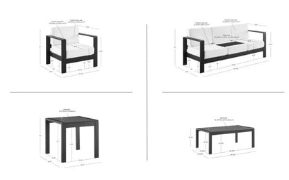 Ensemble de conversation 5 pièces Key Largo pour canapé 3 places