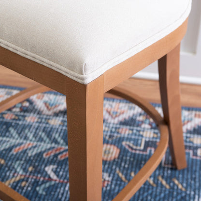 Tabourets de bar Oakley marron avec assise rembourrée (lot de 2)